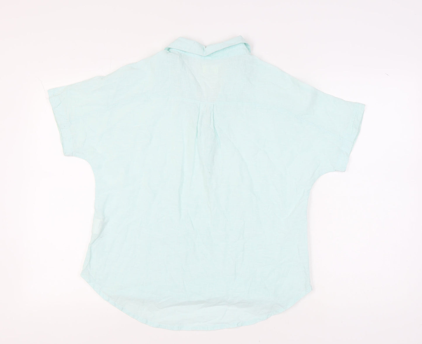 Mountain Warehouse Women's Blue Linen Blouse, Size 12