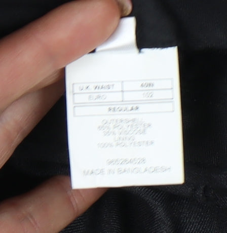 Moss Esq. Men's Black Dress Pants 46R Regular Fit