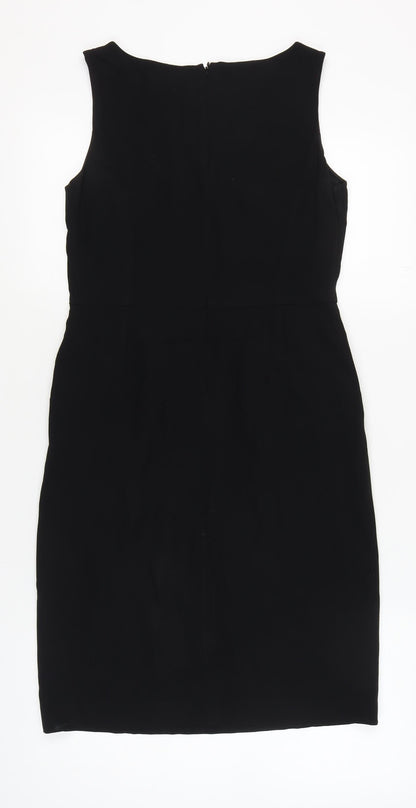 Jigsaw Women's Black Sheath Dress Size 10 Sleeveless