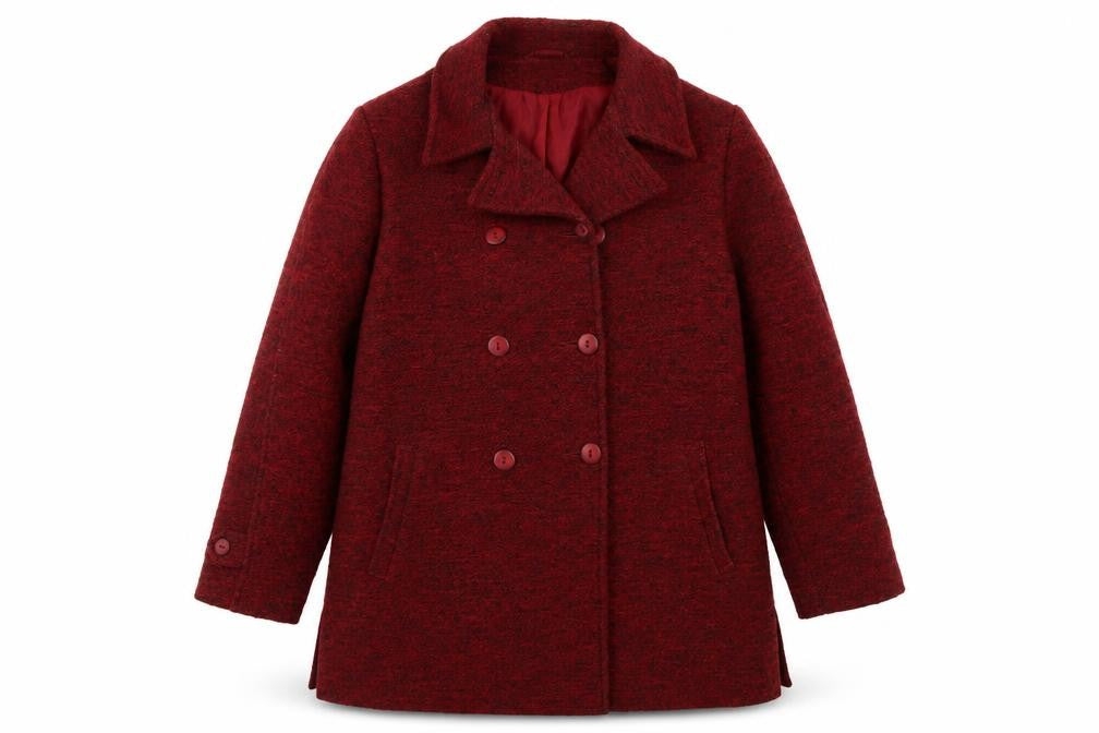 Womens UK Size 18 Lady Line Red Pea Coat