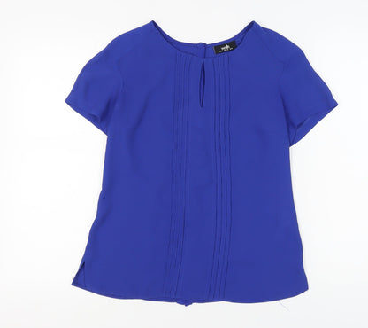 Womens UK Size 10 Wallis Blue Basic Blouse