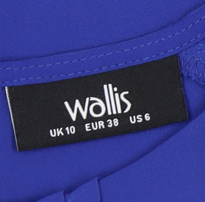 Womens UK Size 10 Wallis Blue Basic Blouse