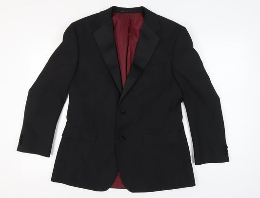 Mens UK Size 40 Scott & Taylor Regular Black Suit Jacket