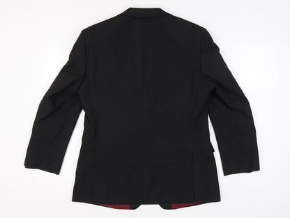 Mens UK Size 40 Scott & Taylor Regular Black Suit Jacket