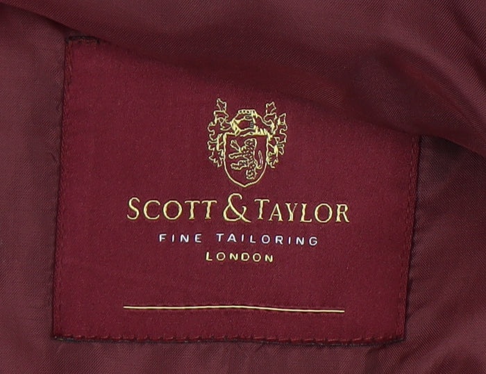 Mens UK Size 40 Scott & Taylor Regular Black Suit Jacket