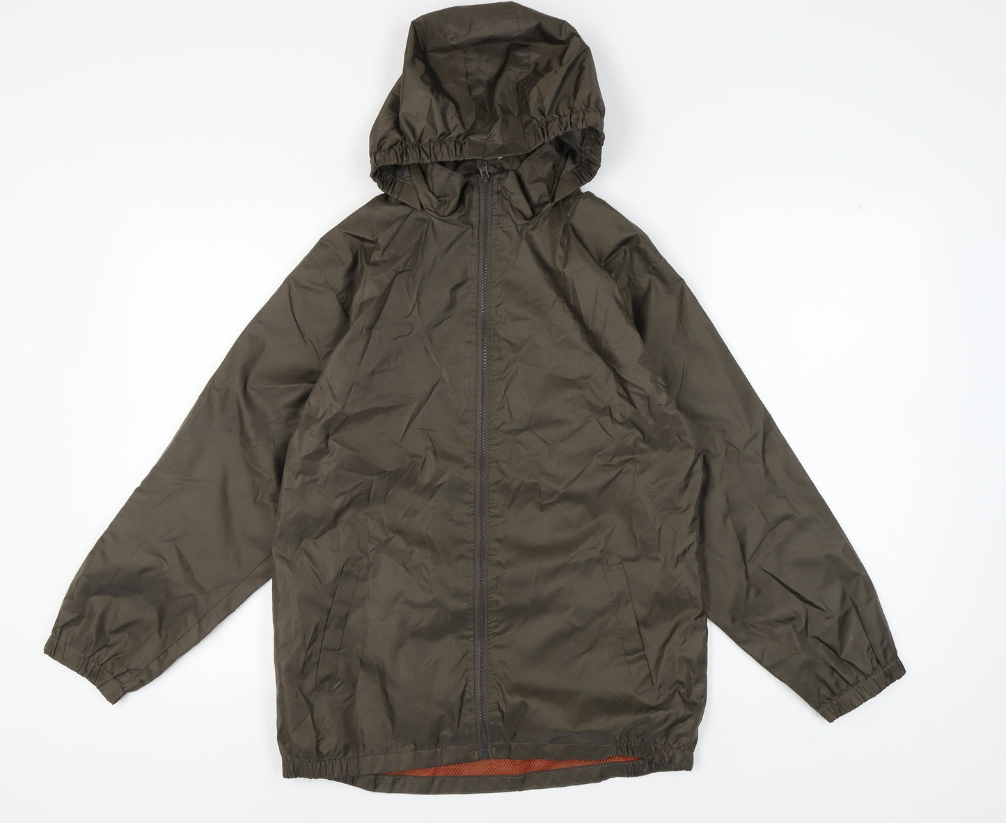 Gianni Heer Boys Green Windbreaker Jacket, Size 13 Years, Hooded