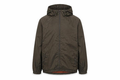 Front view of Gianni Heer boys’ green windbreaker jacket, size 13, years, hooded