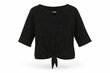 Wallis Women's Black Glitter Blouse Size L