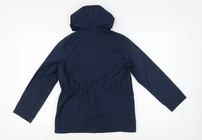 Henleys Girls Blue Jacket 9-10 Years Hooded Mid-Length