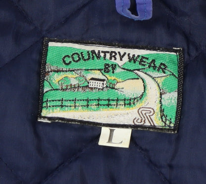 Mens UK Size L Countrywear Blue Puffer Jacket