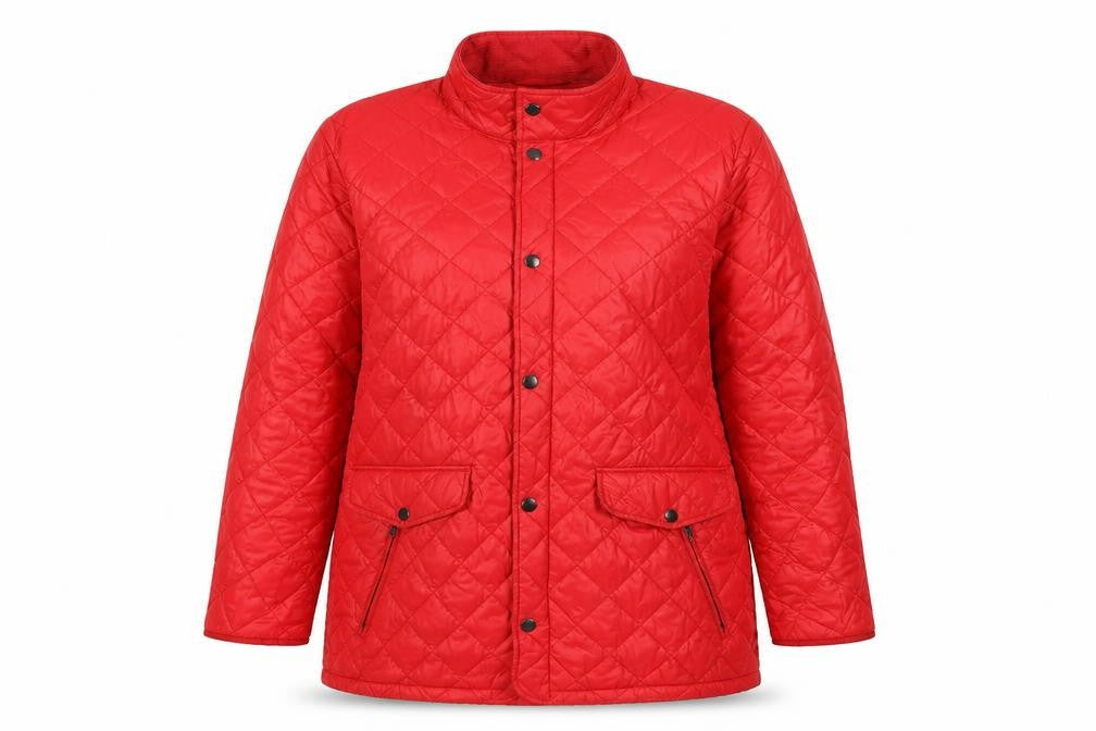 French Connection Women's Red Quilted Jacket L