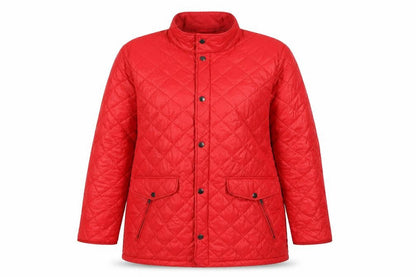 French Connection Women's Red Quilted Jacket L