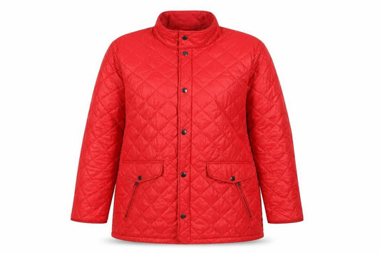French Connection Women's Red Quilted Jacket L