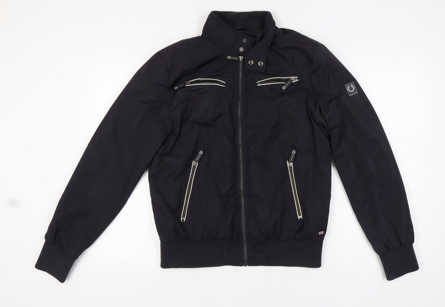 Mens UK Size 3 Dreamweaver Black Biker Coat