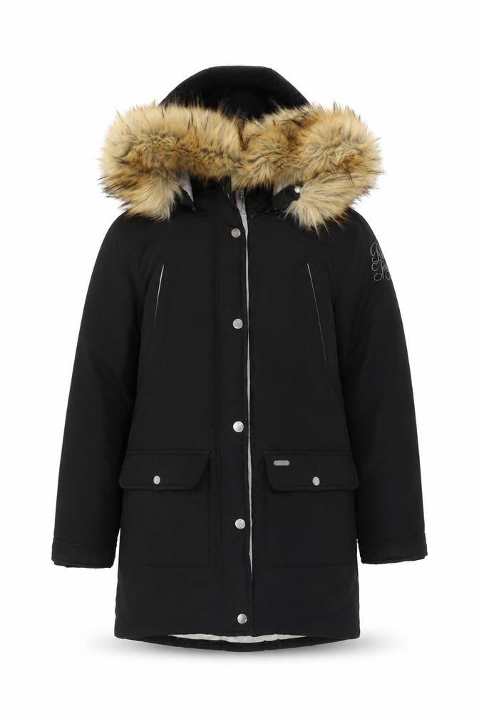 Teens UK Size 12 Pepe Jeans Black Parka Coat