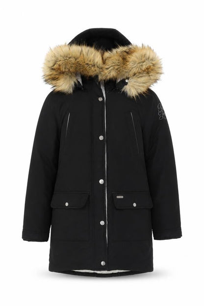 Teens UK Size 12 Pepe Jeans Black Parka Coat