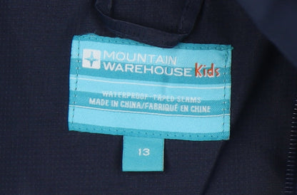 Teens UK Size 13 Mountain Warehouse Blue Rain Coat