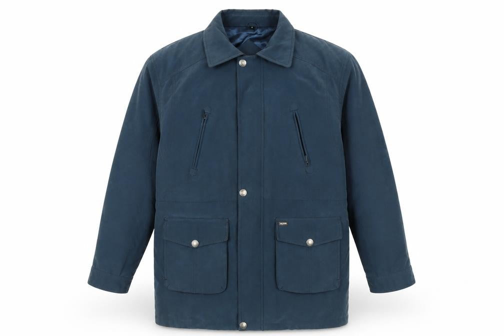 Saxon Men's Blue Basic Jacket M - Mid-Length Casual Wear