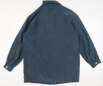 Saxon Men's Blue Basic Jacket M - Mid-Length Casual Wear
