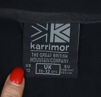 Karrimor Boys Black Fleece Sweatshirt 11-12 Years Hiking Jacket