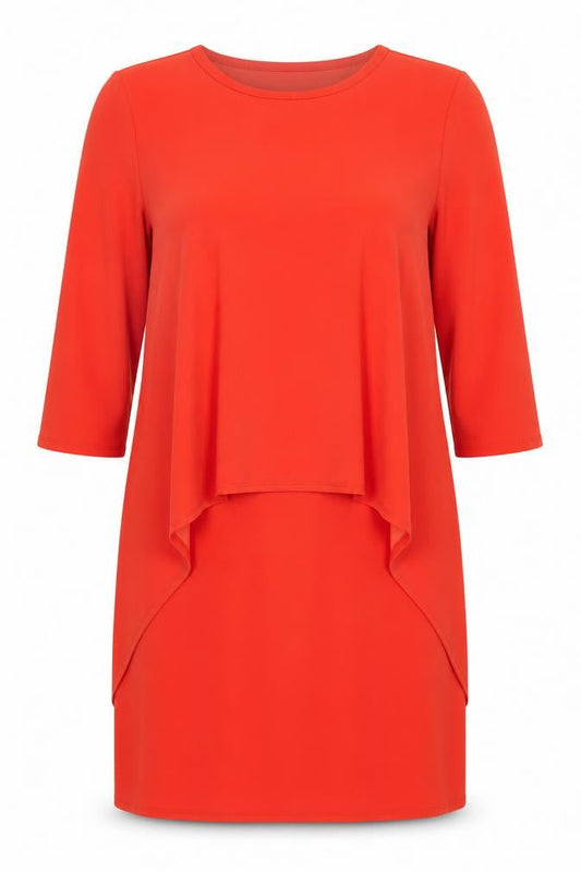 Front view of Roman Originals Women's Red Shift Dress, size 18