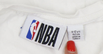 NBA Girls White Lakers T-Shirt 11-12 Years Sports Style