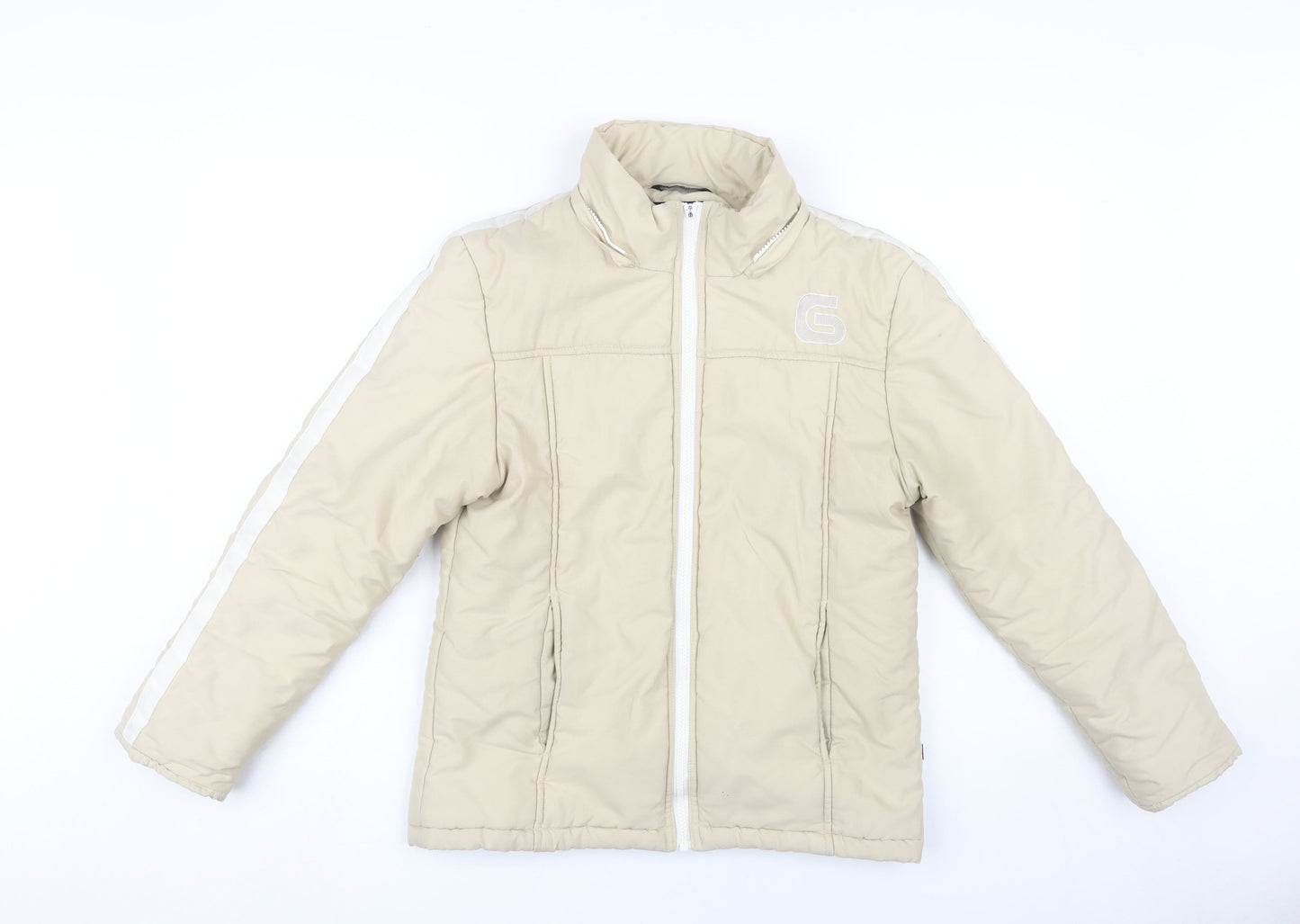 LAMICI Women's Beige Puffer Jacket Size 36 Winter Outdoor