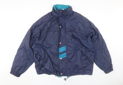 Mens UK Size L Hi-Tec Blue Windbreaker Coat