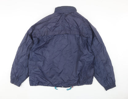 Mens UK Size L Hi-Tec Blue Windbreaker Coat