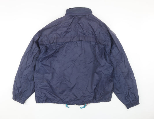 Mens UK Size L Hi-Tec Blue Windbreaker Coat