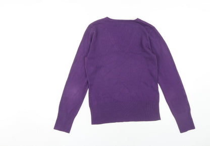 Womens UK Size 10 Debenhams Purple Pullover Jumper