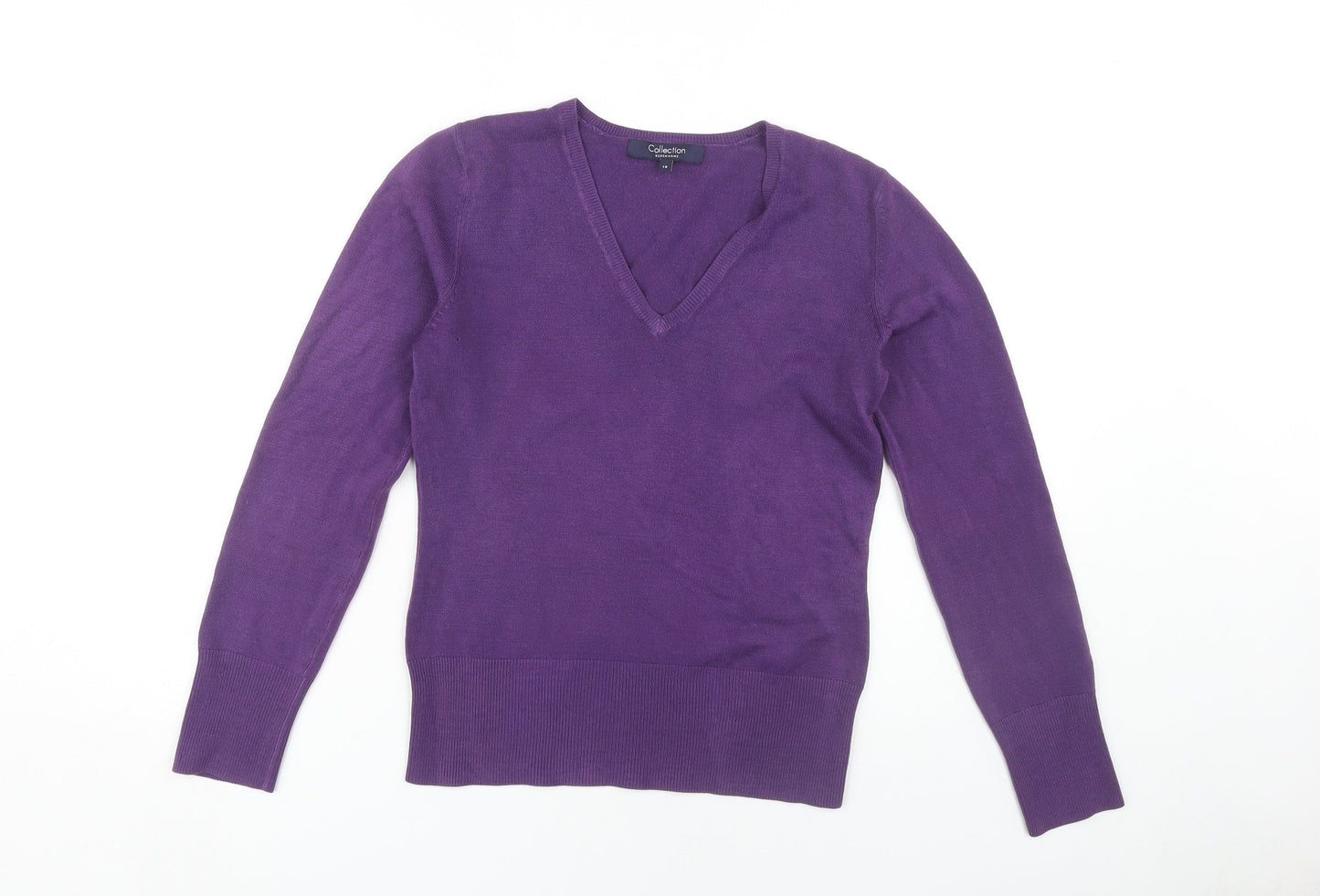 Womens UK Size 10 Debenhams Purple Pullover Jumper