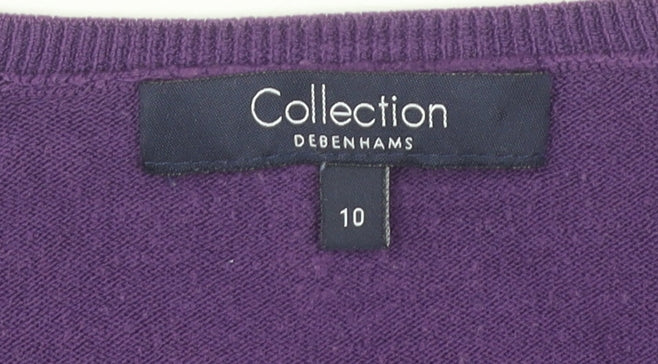 Womens UK Size 10 Debenhams Purple Pullover Jumper