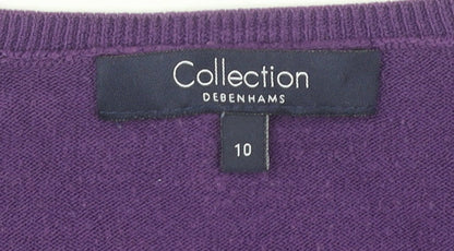 Womens UK Size 10 Debenhams Purple Pullover Jumper