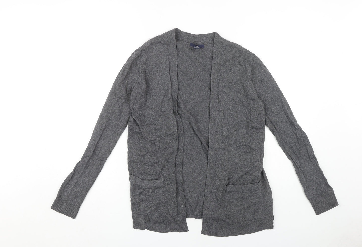 Gap Women's Grey Open Front Cardigan, Size S, Cotton Blend