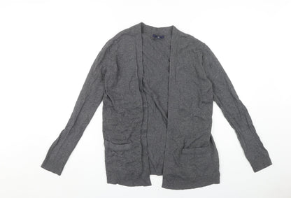 Gap Women's Grey Open Front Cardigan, Size S, Cotton Blend