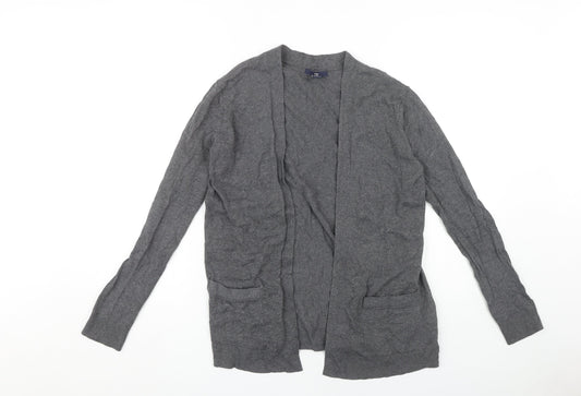 Gap Women's Grey Open Front Cardigan, Size S, Cotton Blend