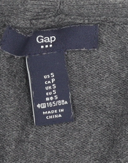 Gap Women's Grey Open Front Cardigan, Size S, Cotton Blend