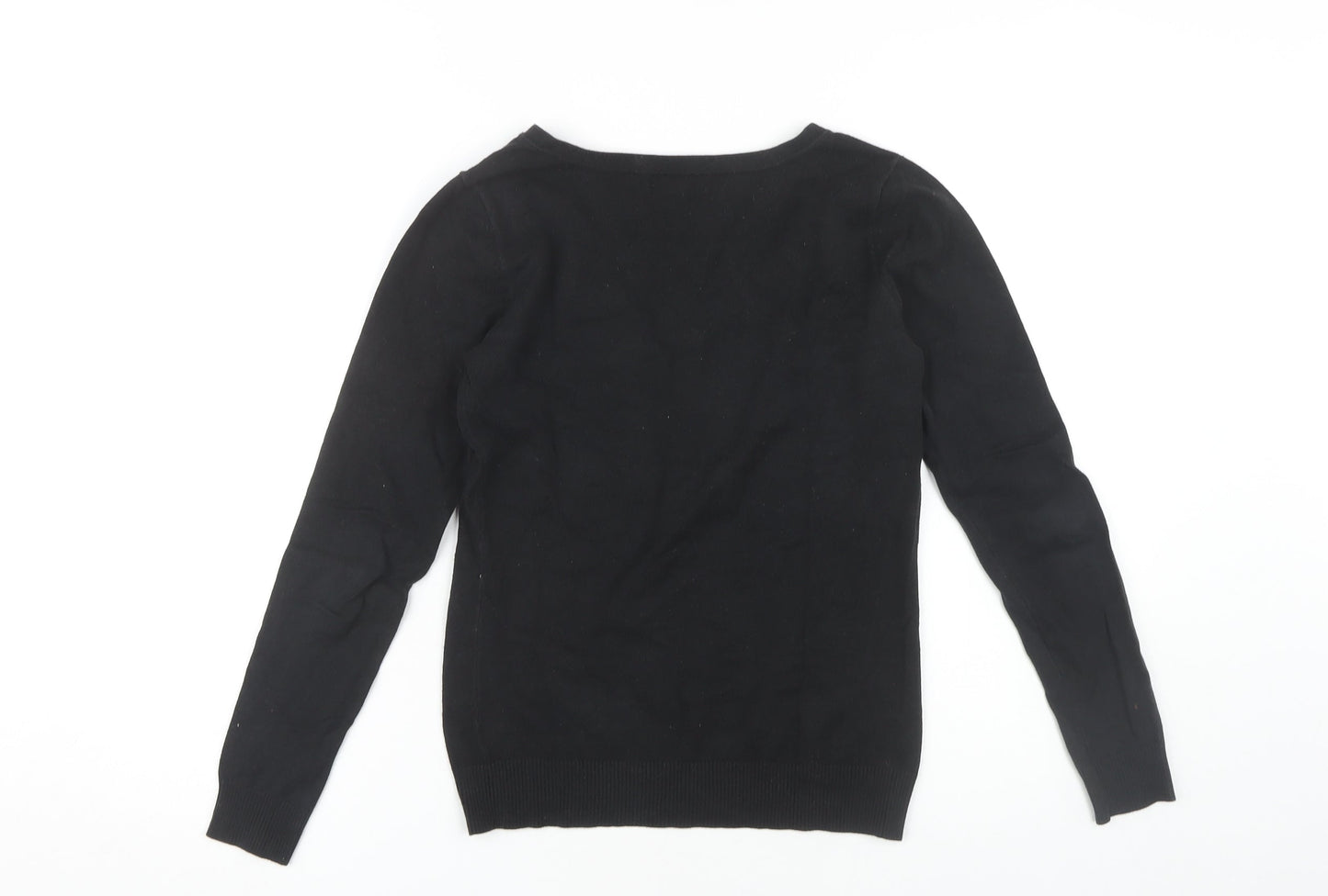 Gap Women's Black V-Neck Pullover Jumper, Size S