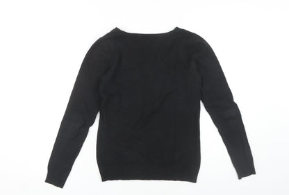 Gap Women's Black V-Neck Pullover Jumper, Size S