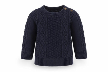 Front view of Baby Gap unisex blue cotton jumper 12-18 months