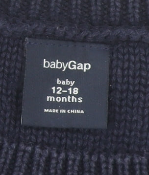 babyGap Unisex Blue Cotton Pullover Jumper 12-18 Months