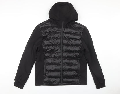 Mens UK Size M Onfire Black Puffer Jacket