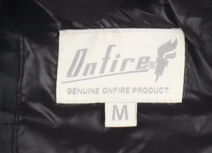 Mens UK Size M Onfire Black Puffer Jacket