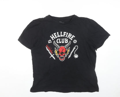 Unisex Adults UK Size 2XL Netflix Black Basic T-Shirt