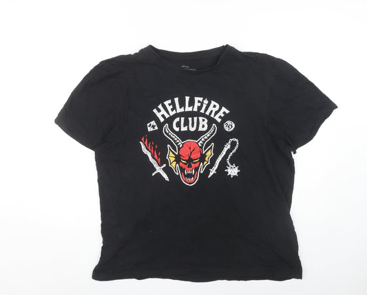 Unisex Adults UK Size 2XL Netflix Black Basic T-Shirt