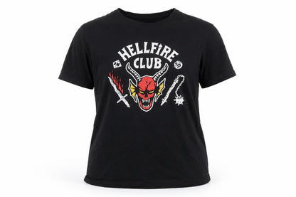Front view of Netflix Stranger Things T-Shirt Black 2XL unisex adults