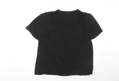 Unisex Adults UK Size 2XL Netflix Black Basic T-Shirt