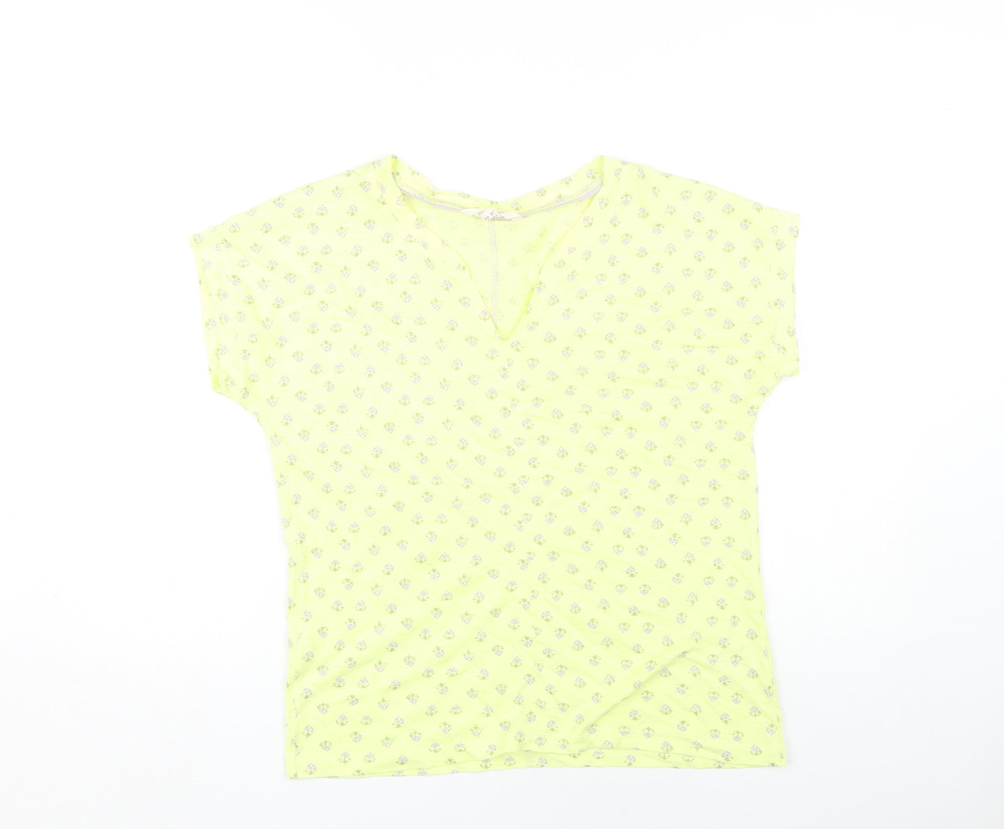 Womens UK Size 12 White Stuff Yellow Basic T-Shirt