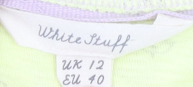 Womens UK Size 12 White Stuff Yellow Basic T-Shirt